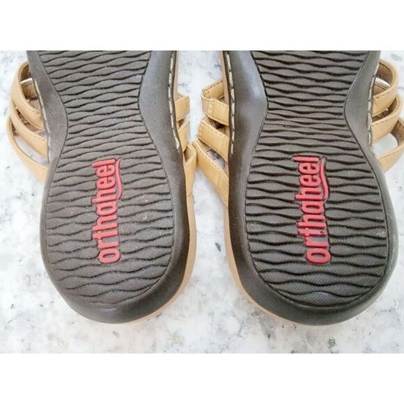 Orthaheel Jenna 7 Butterfly Flip Flop Thong Sandals Women's‎ SIZE 7/38 Tan - Picture 6 of 7